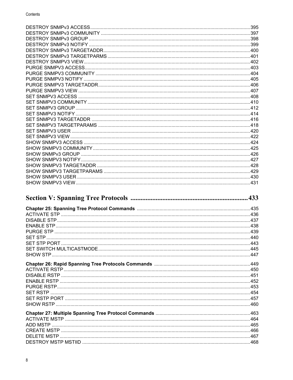 Allied Telesis AT-S63 User Manual | Page 8 / 718