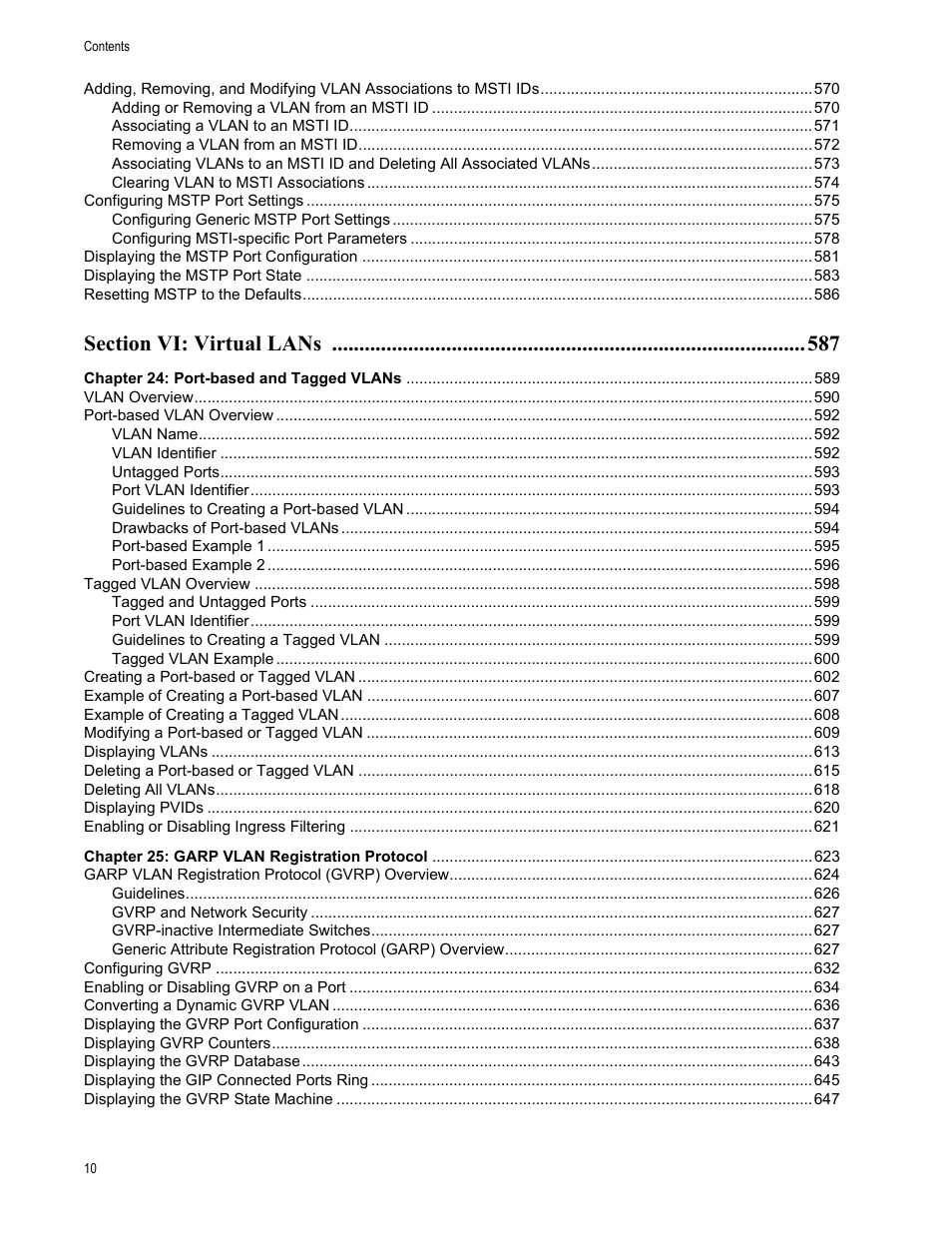 Allied Telesis AT-S63 User Manual | Page 10 / 944