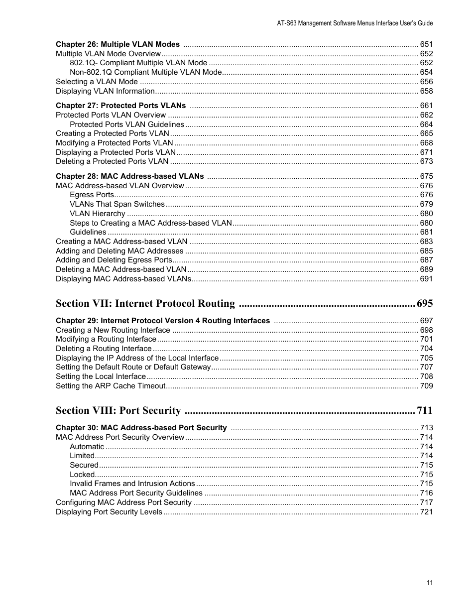 Allied Telesis AT-S63 User Manual | Page 11 / 944