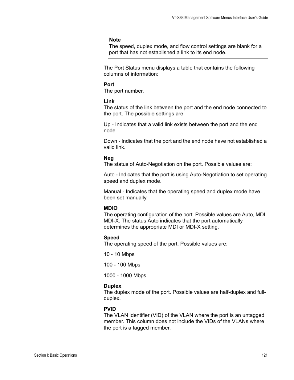 Allied Telesis AT-S63 User Manual | Page 121 / 944