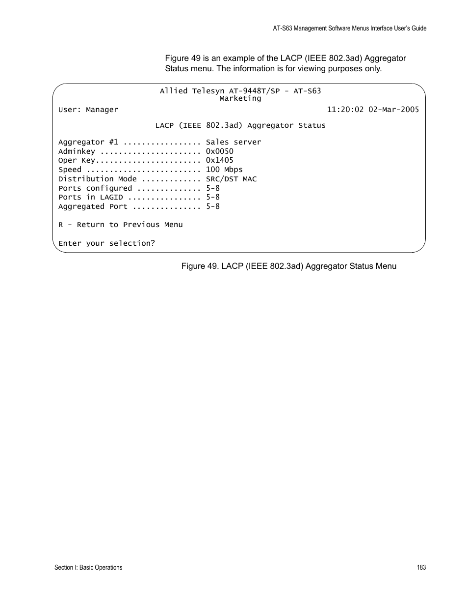 Allied Telesis AT-S63 User Manual | Page 183 / 944