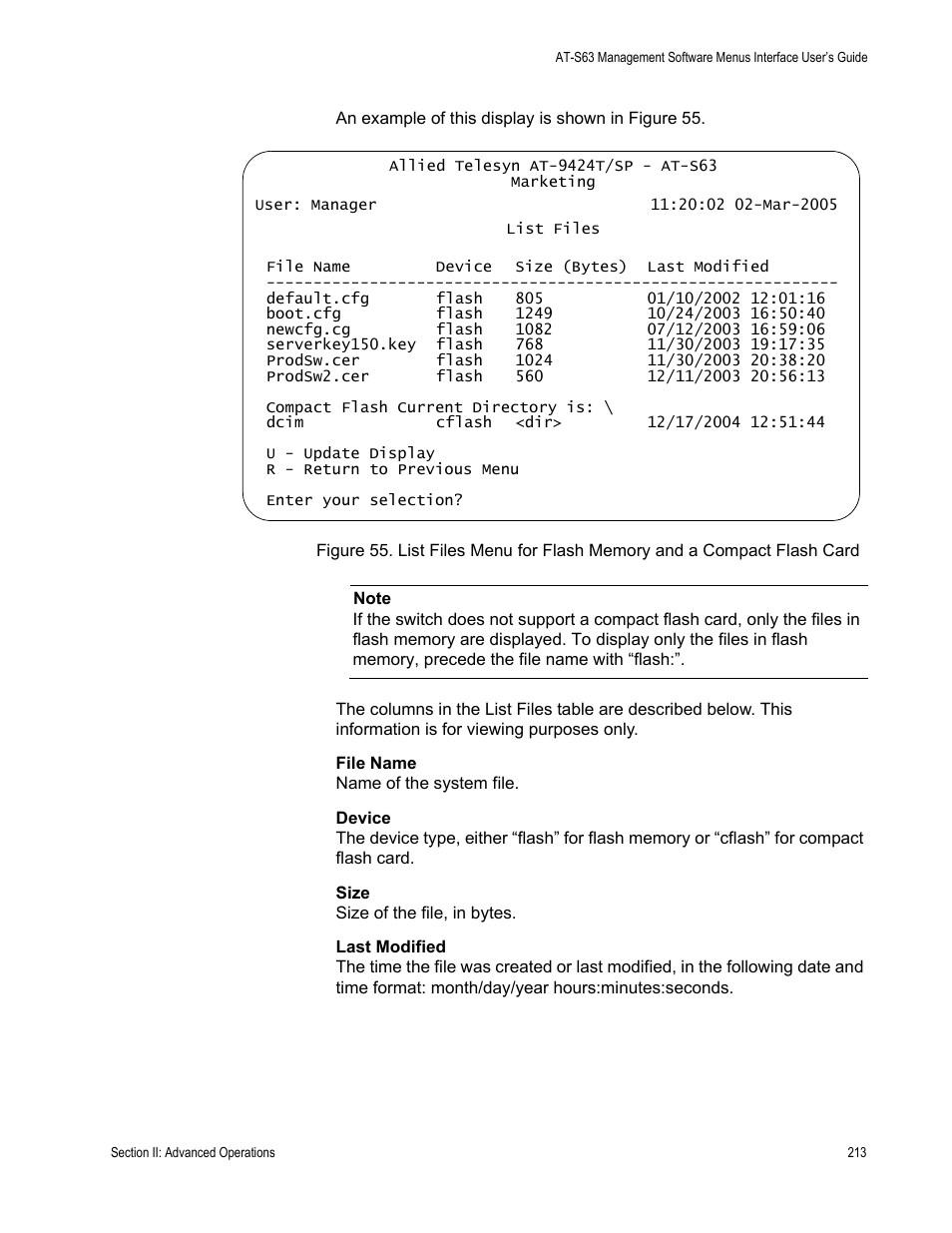 Allied Telesis AT-S63 User Manual | Page 213 / 944
