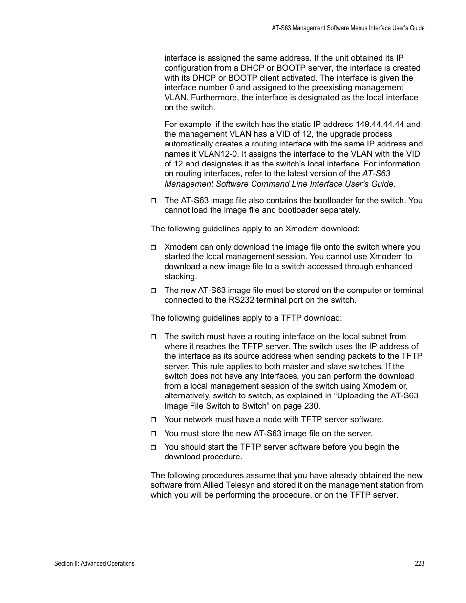 Allied Telesis AT-S63 User Manual | Page 223 / 944
