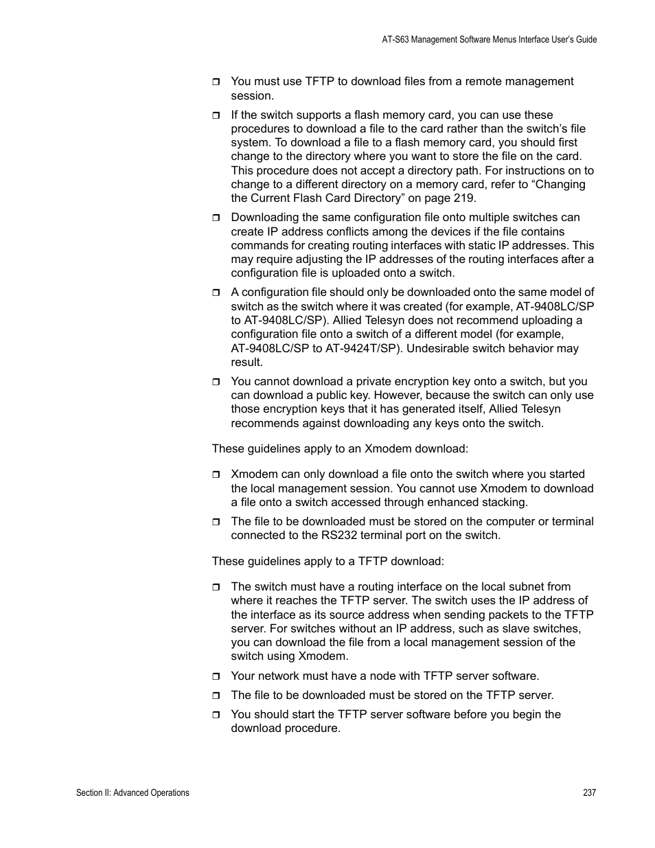 Allied Telesis AT-S63 User Manual | Page 237 / 944