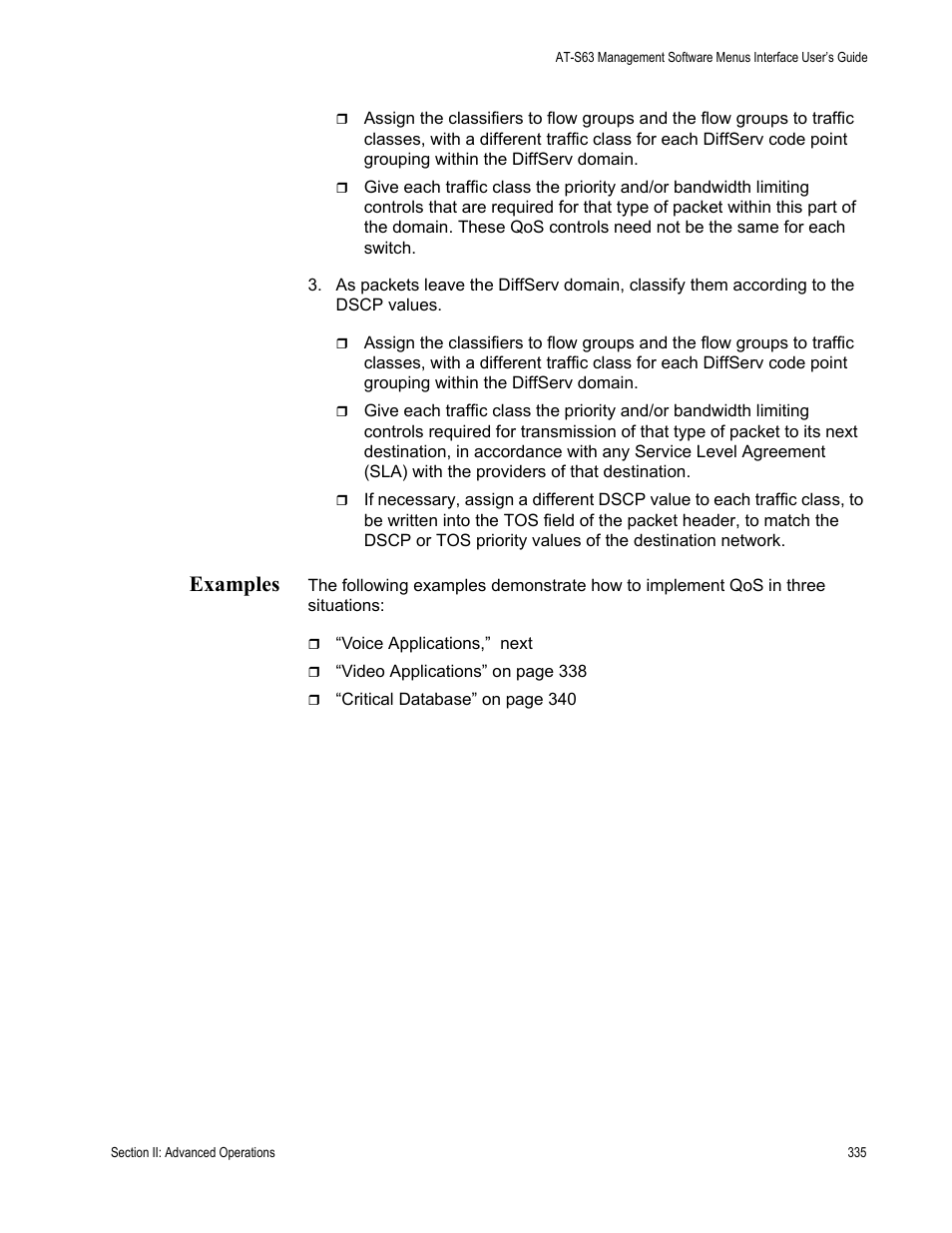 Examples | Allied Telesis AT-S63 User Manual | Page 335 / 944