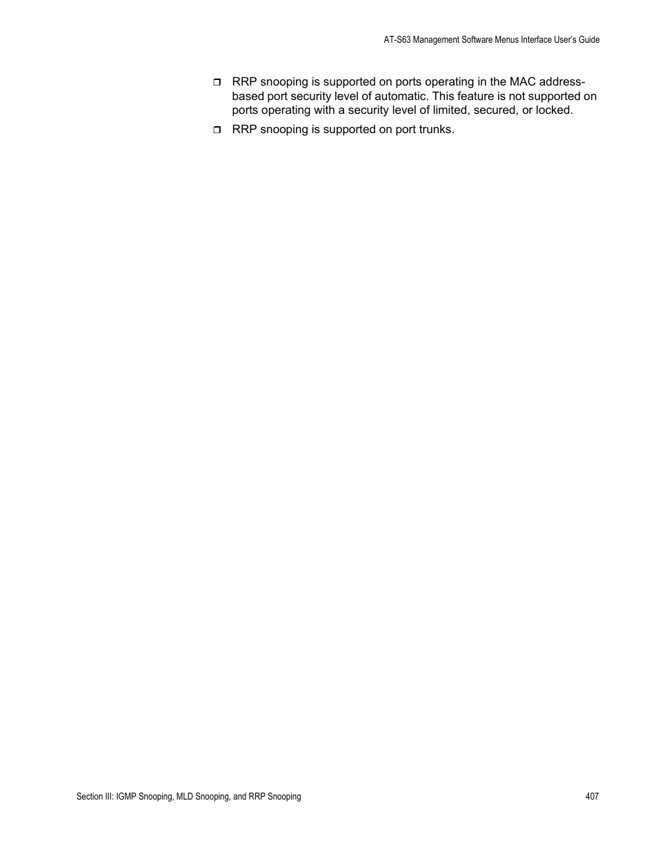 Allied Telesis AT-S63 User Manual | Page 407 / 944