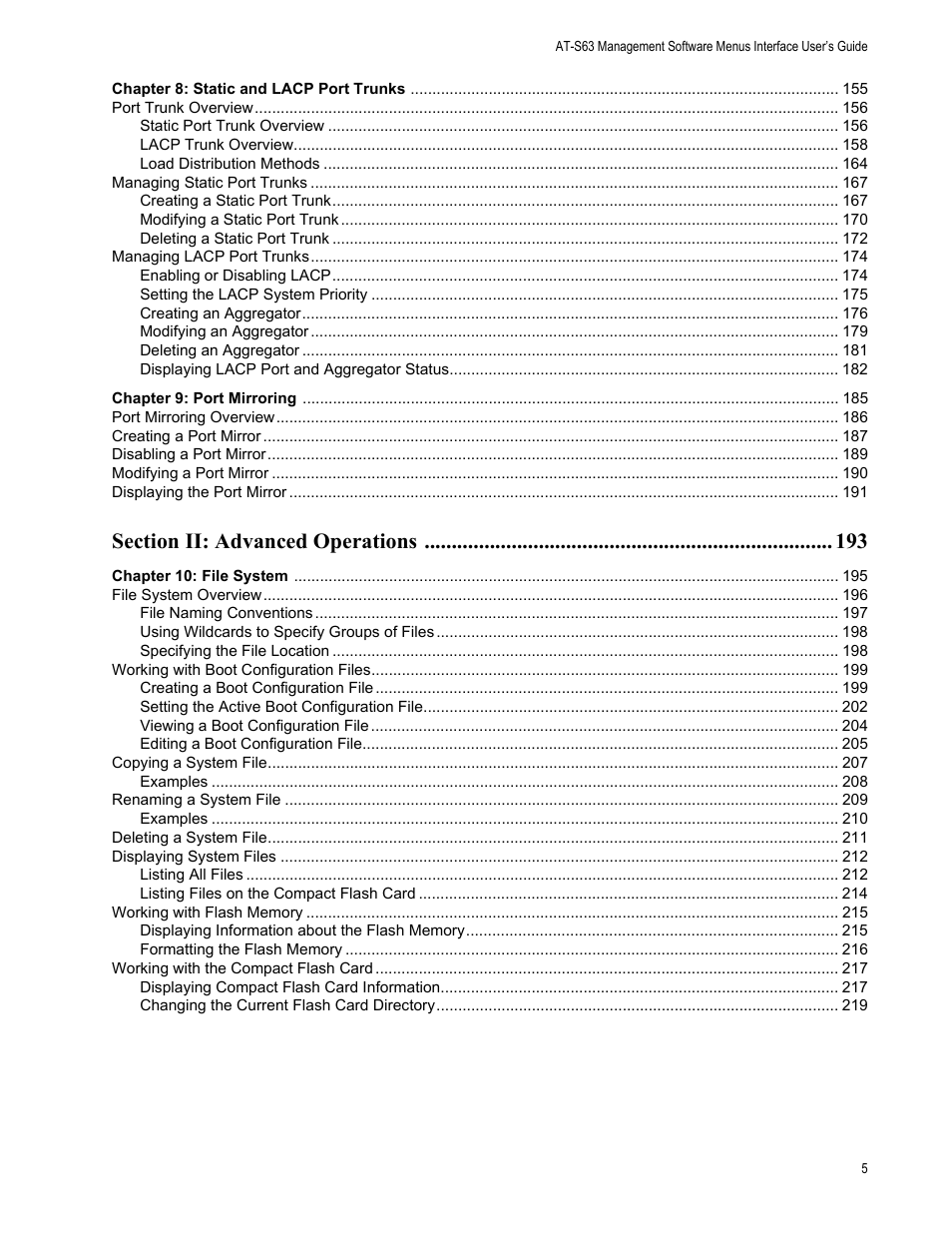Allied Telesis AT-S63 User Manual | Page 5 / 944