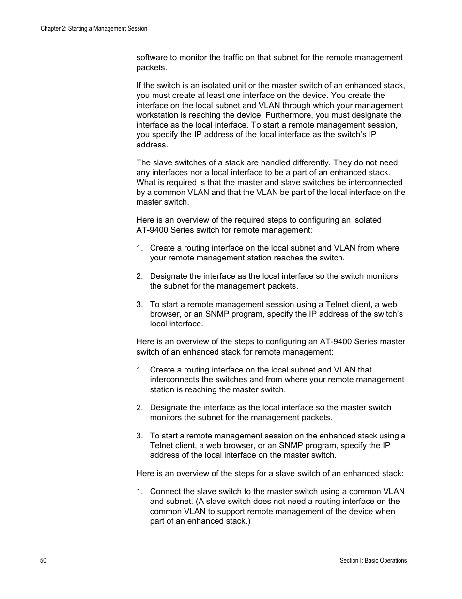 Allied Telesis AT-S63 User Manual | Page 50 / 944