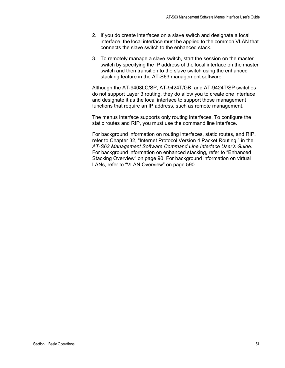 Allied Telesis AT-S63 User Manual | Page 51 / 944