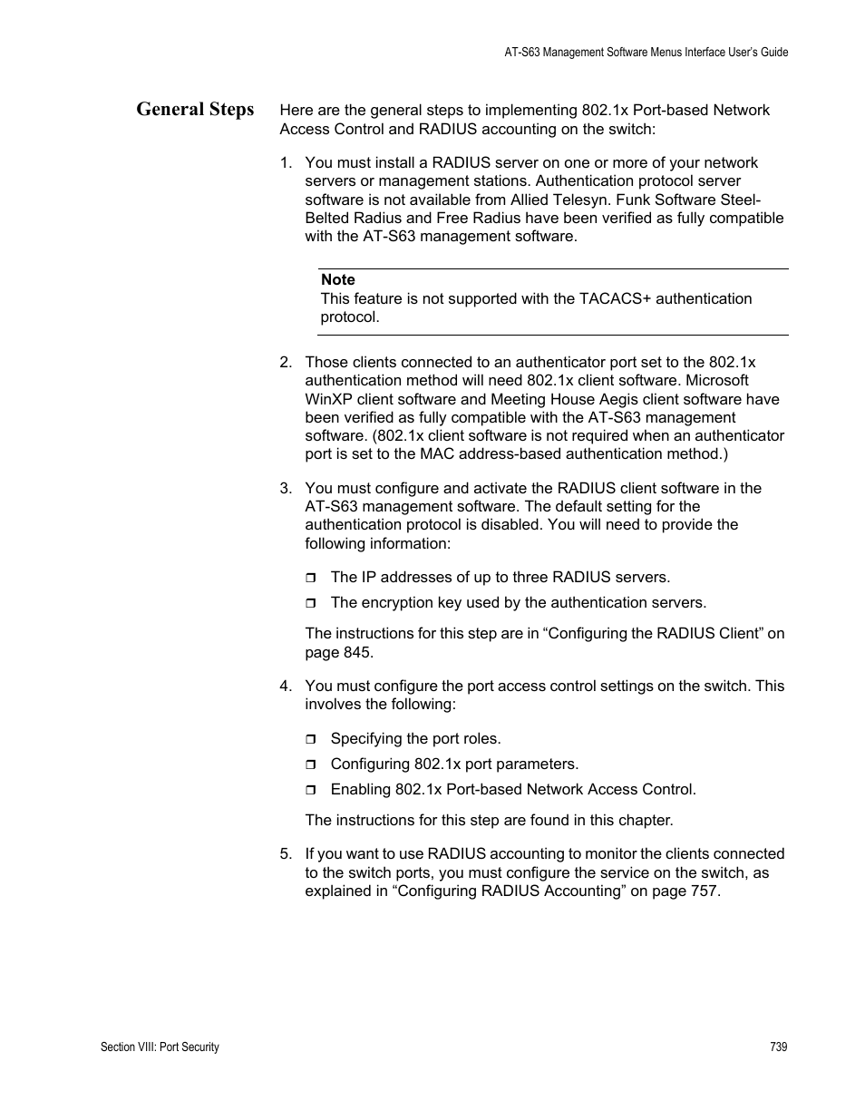 General steps | Allied Telesis AT-S63 User Manual | Page 739 / 944