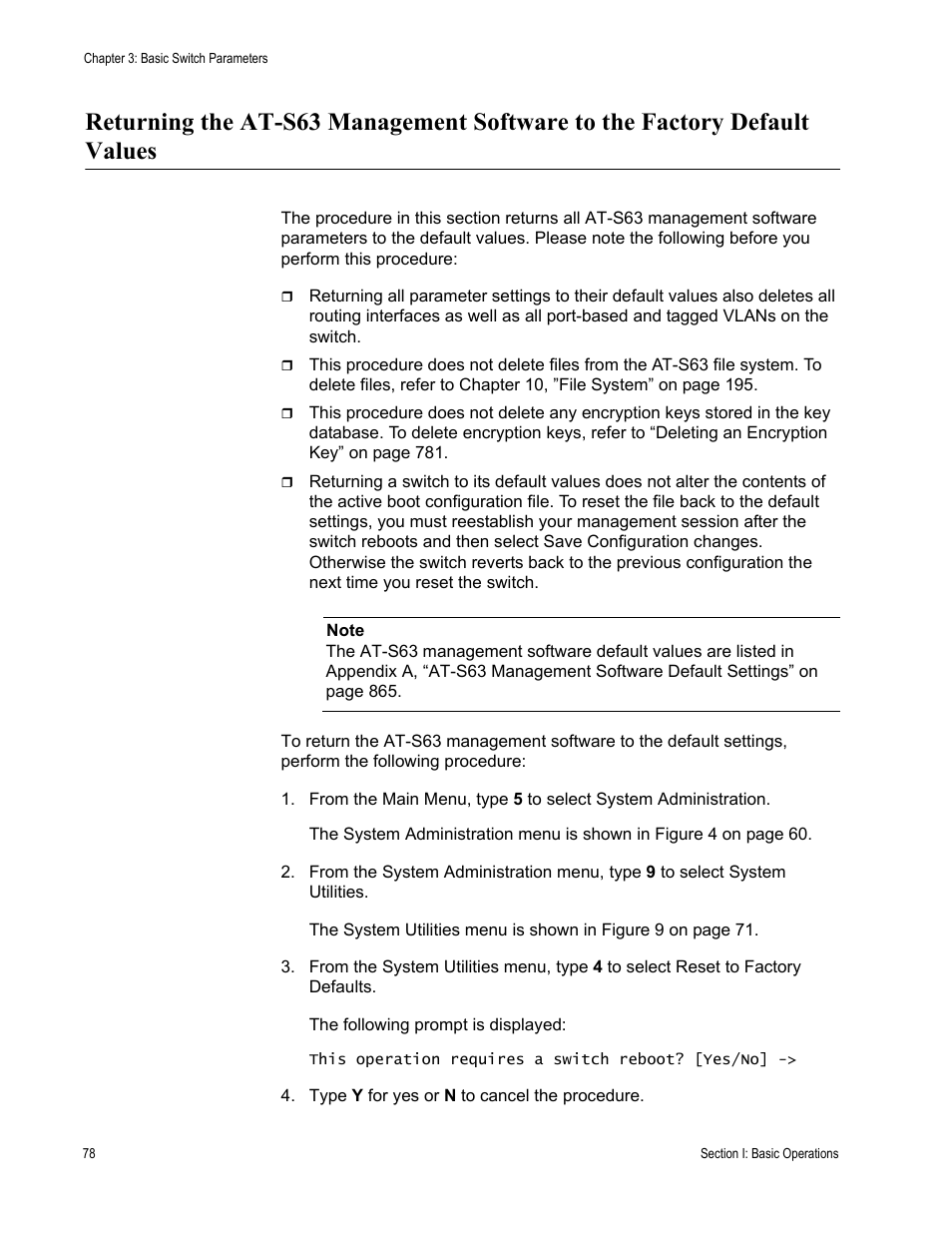Allied Telesis AT-S63 User Manual | Page 78 / 944
