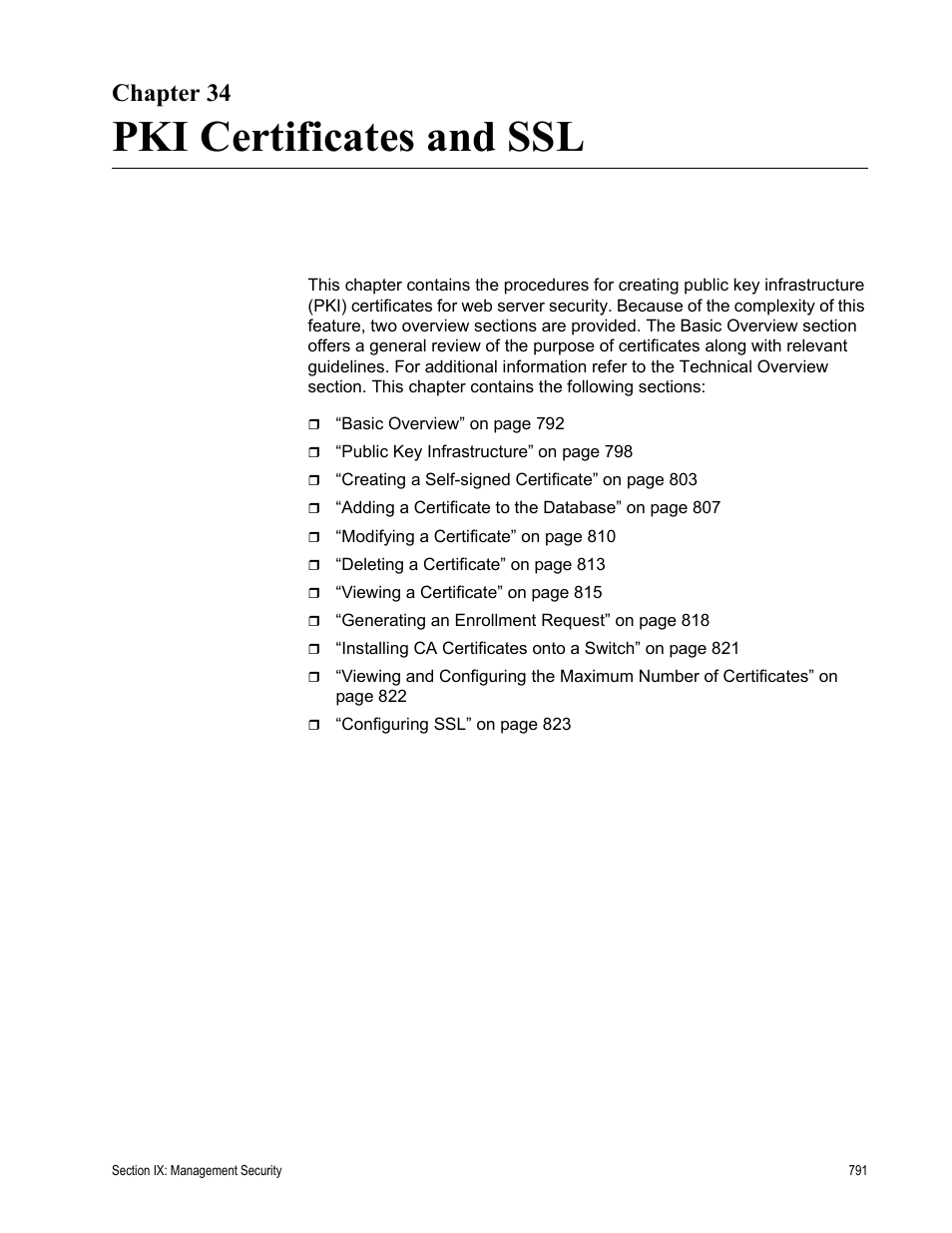 Chapter 34, Pki certificates and ssl, Chapter 34: pki certificates and ssl | Allied Telesis AT-S63 User Manual | Page 791 / 944