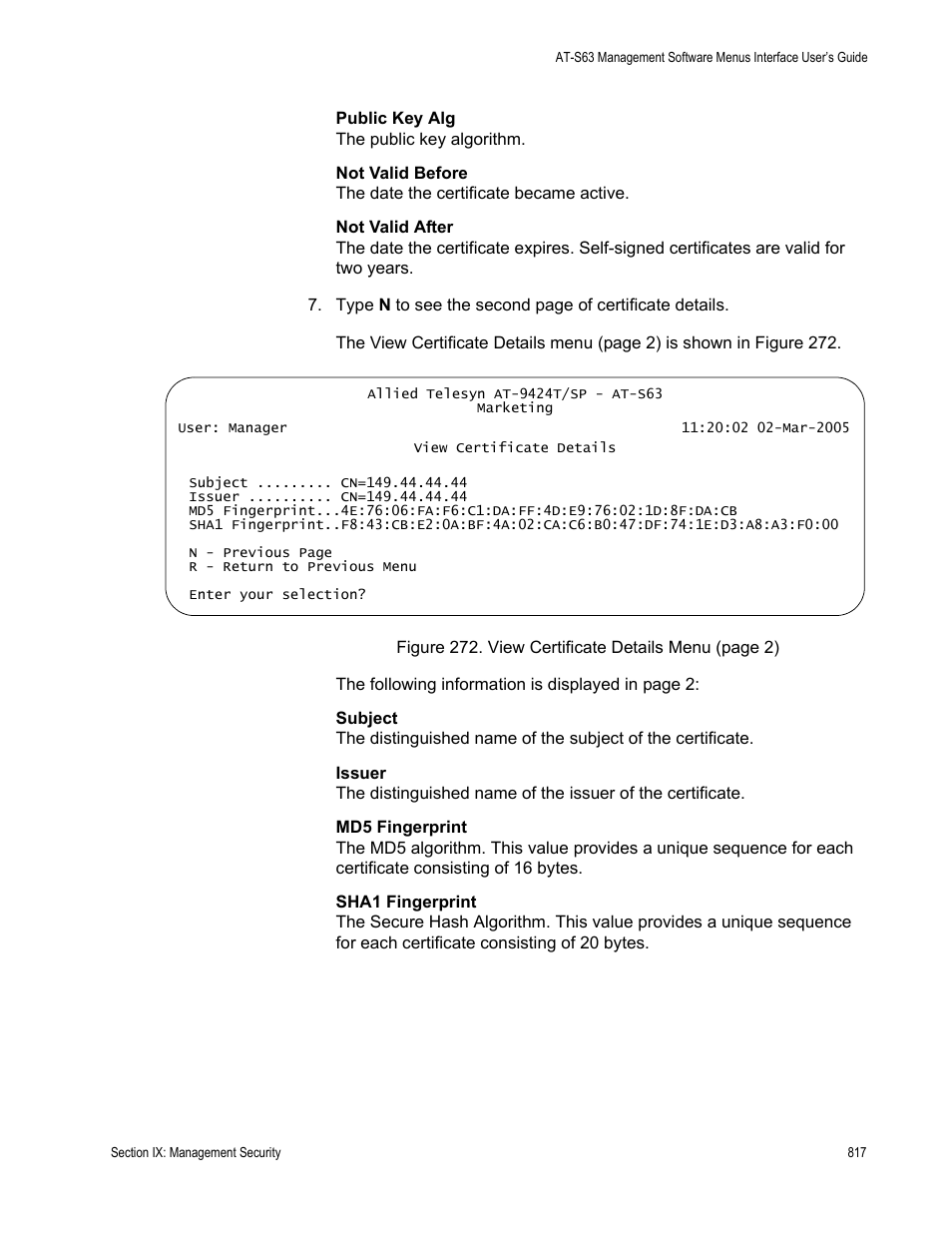Allied Telesis AT-S63 User Manual | Page 817 / 944