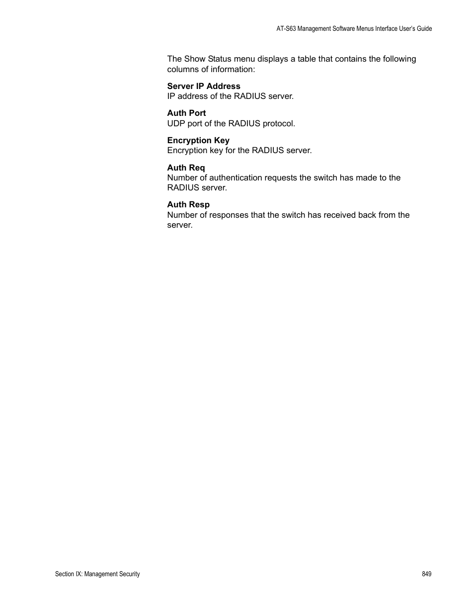 Allied Telesis AT-S63 User Manual | Page 849 / 944