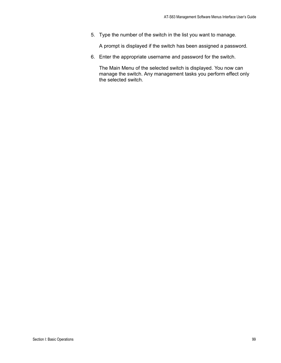 Allied Telesis AT-S63 User Manual | Page 99 / 944