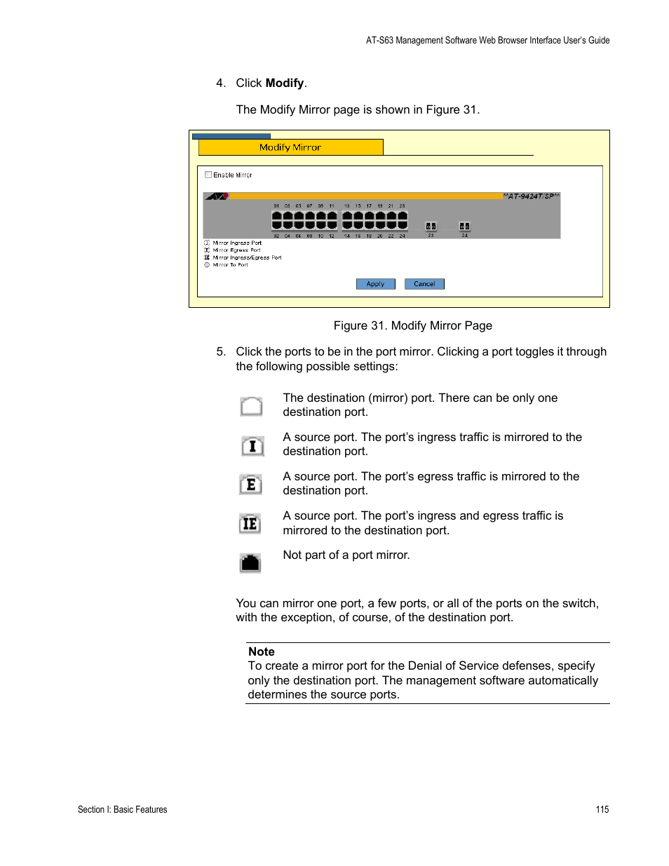 Allied Telesis AT-S63 User Manual | Page 115 / 430
