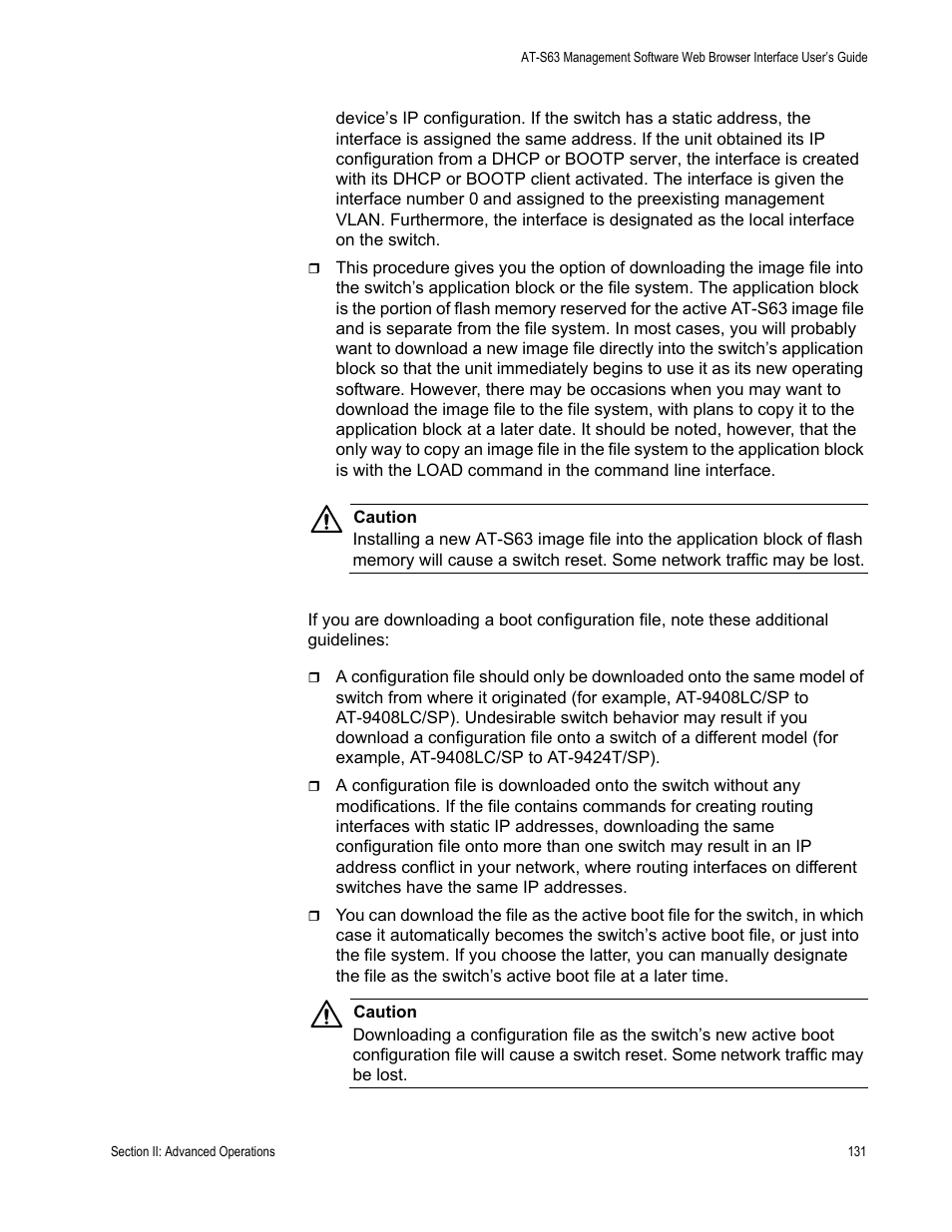 Allied Telesis AT-S63 User Manual | Page 131 / 430