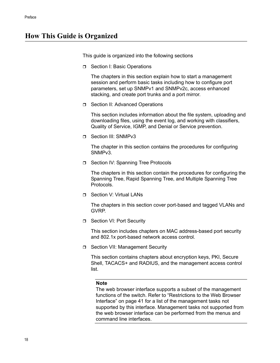How this guide is organized | Allied Telesis AT-S63 User Manual | Page 18 / 430
