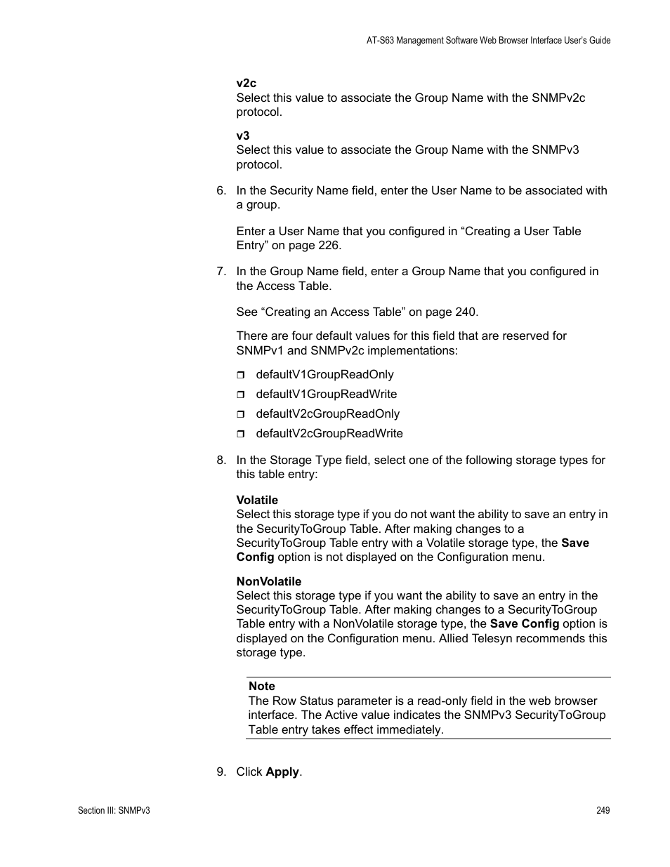 Allied Telesis AT-S63 User Manual | Page 249 / 430