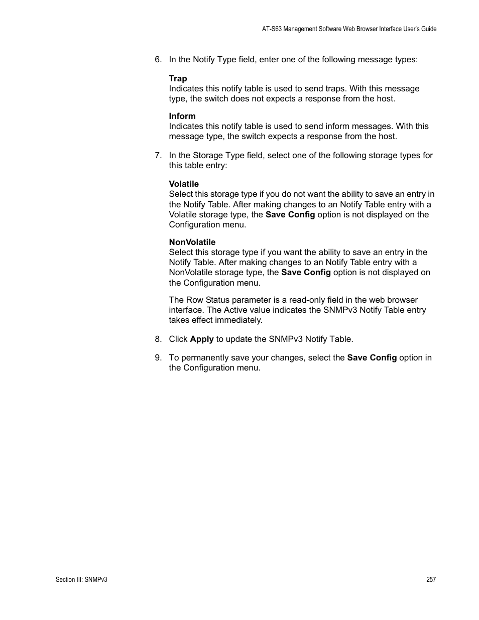 Allied Telesis AT-S63 User Manual | Page 257 / 430