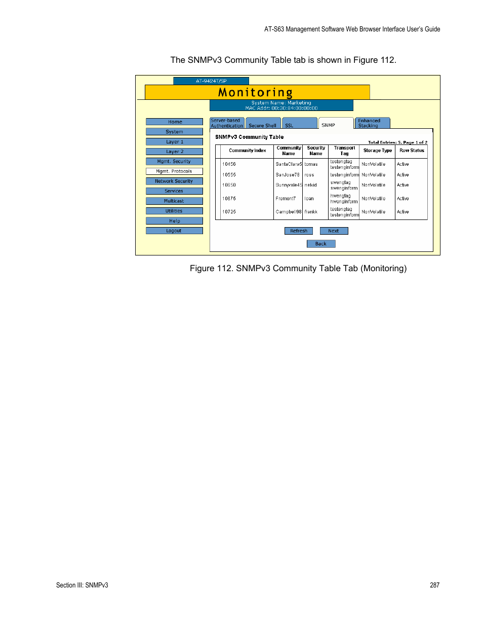 Allied Telesis AT-S63 User Manual | Page 287 / 430
