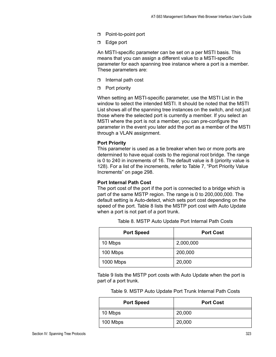 Allied Telesis AT-S63 User Manual | Page 323 / 430