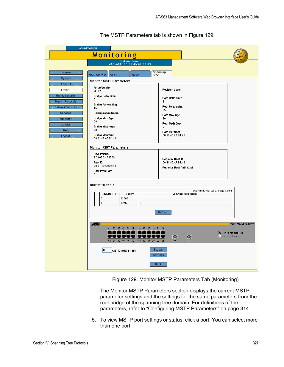 Allied Telesis AT-S63 User Manual | Page 327 / 430