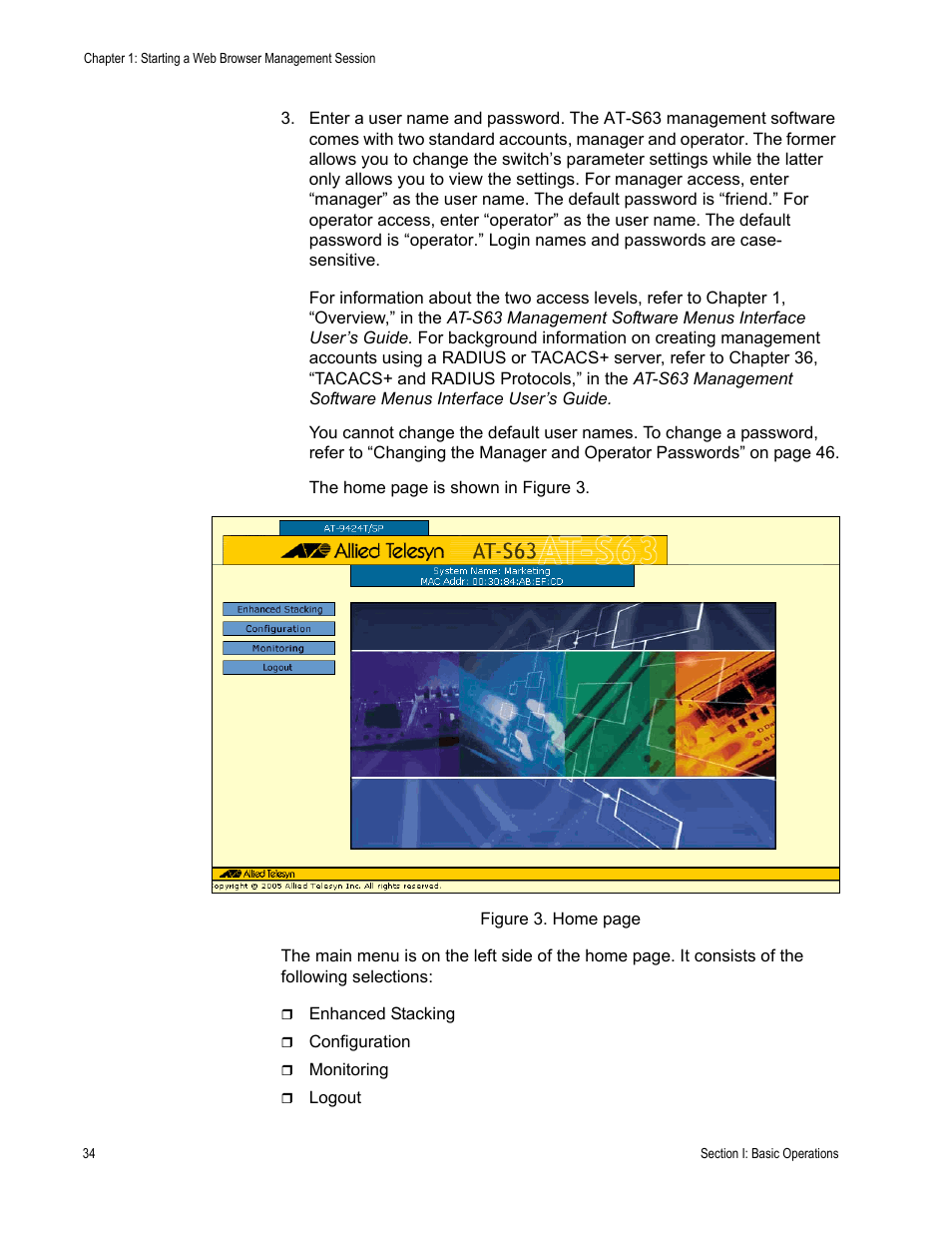 Allied Telesis AT-S63 User Manual | Page 34 / 430