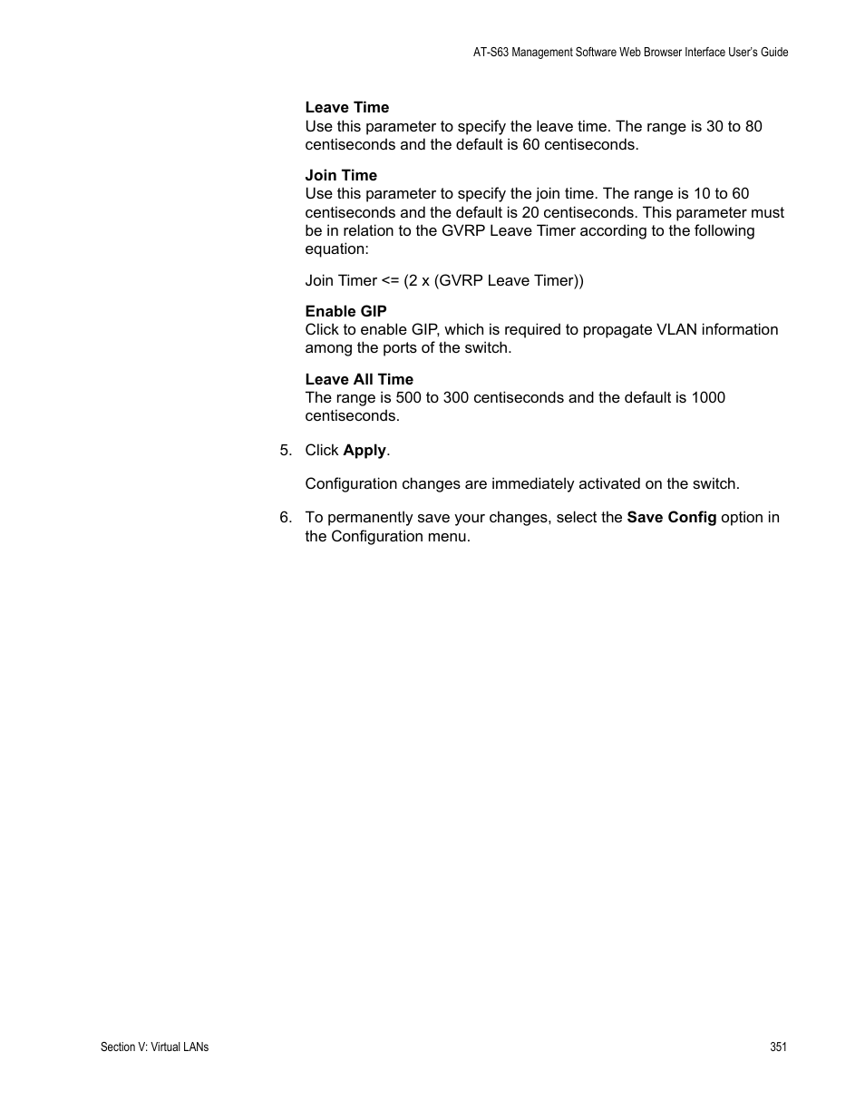 Allied Telesis AT-S63 User Manual | Page 351 / 430
