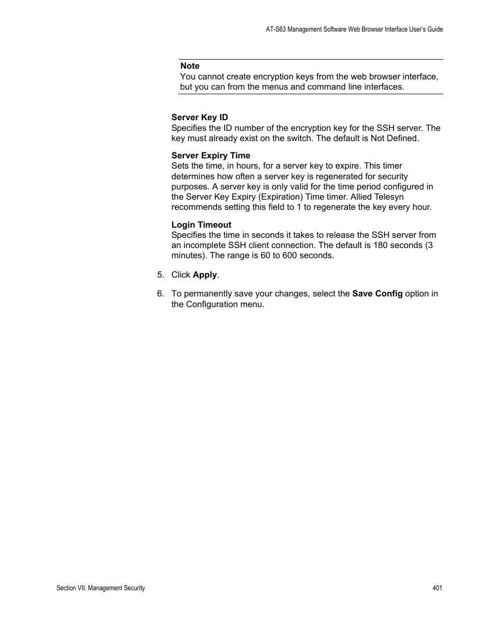 Allied Telesis AT-S63 User Manual | Page 401 / 430