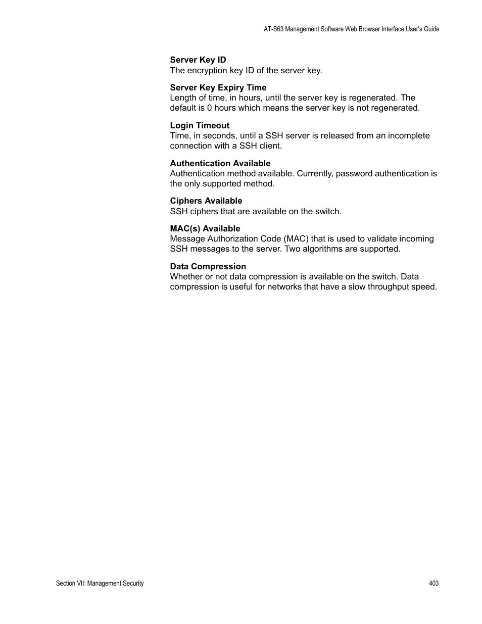 Allied Telesis AT-S63 User Manual | Page 403 / 430