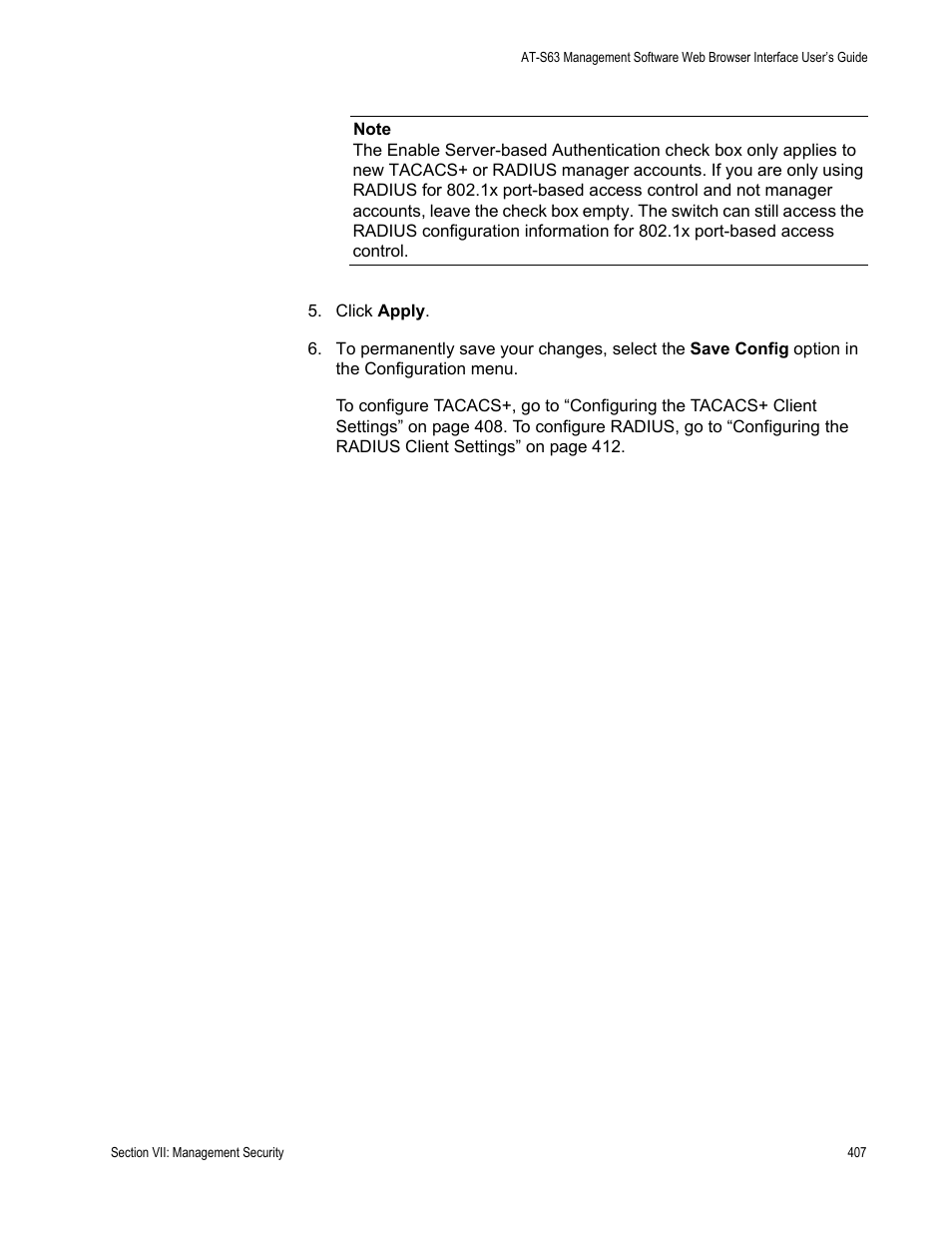 Allied Telesis AT-S63 User Manual | Page 407 / 430