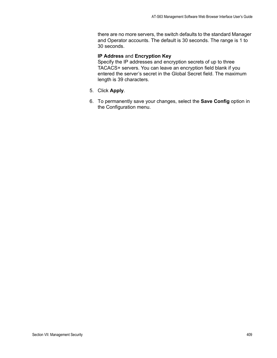 Allied Telesis AT-S63 User Manual | Page 409 / 430