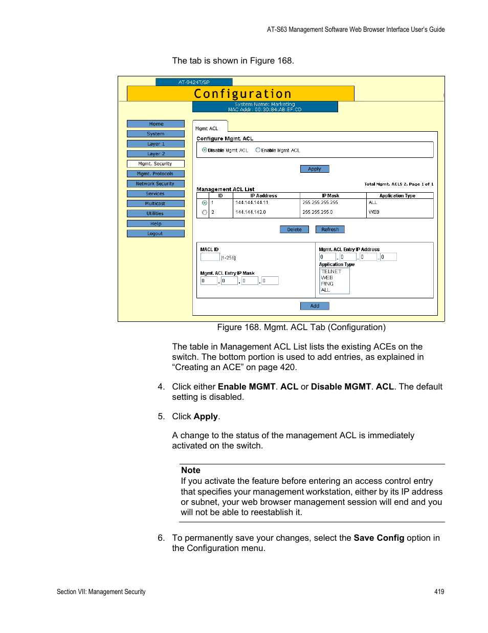 Allied Telesis AT-S63 User Manual | Page 419 / 430