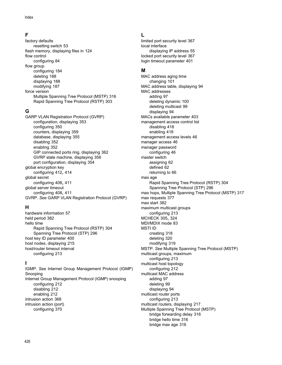 Allied Telesis AT-S63 User Manual | Page 426 / 430