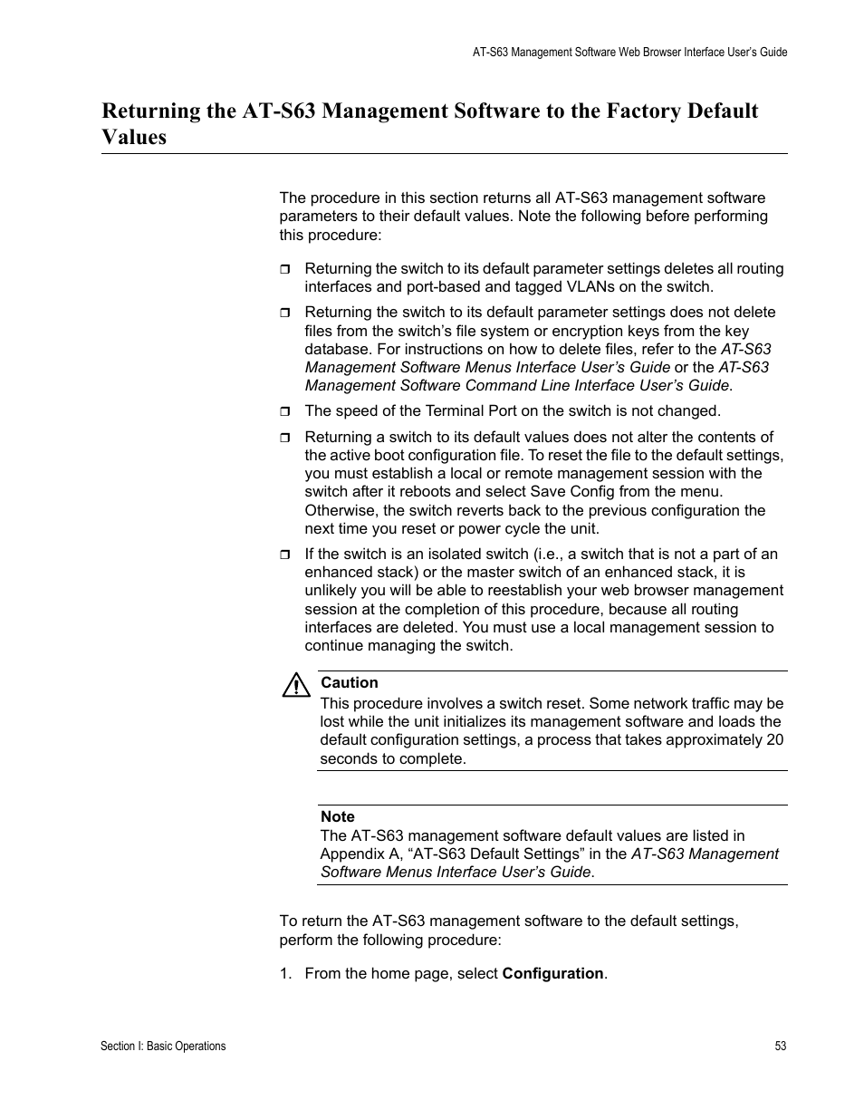 Allied Telesis AT-S63 User Manual | Page 53 / 430