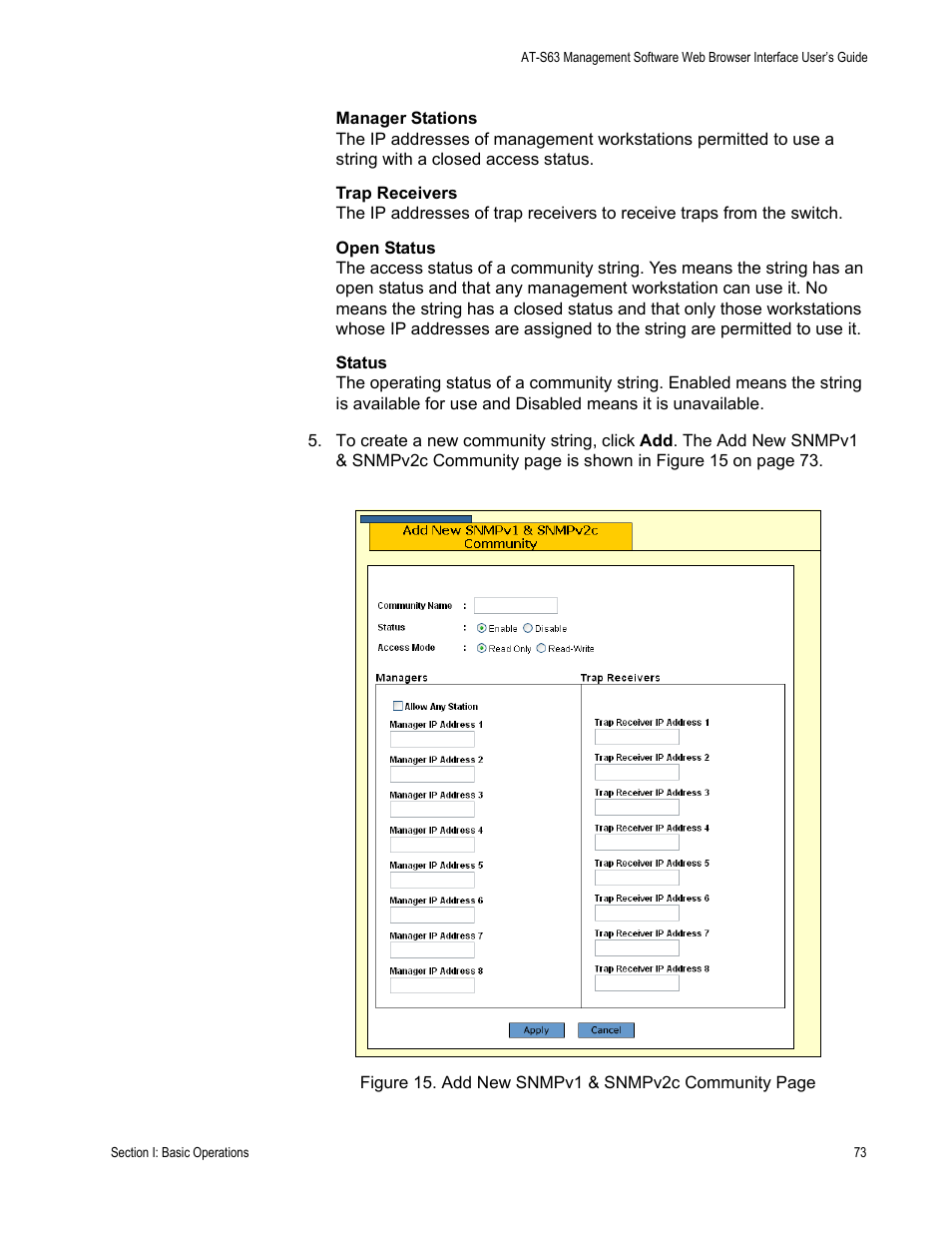 Allied Telesis AT-S63 User Manual | Page 73 / 430