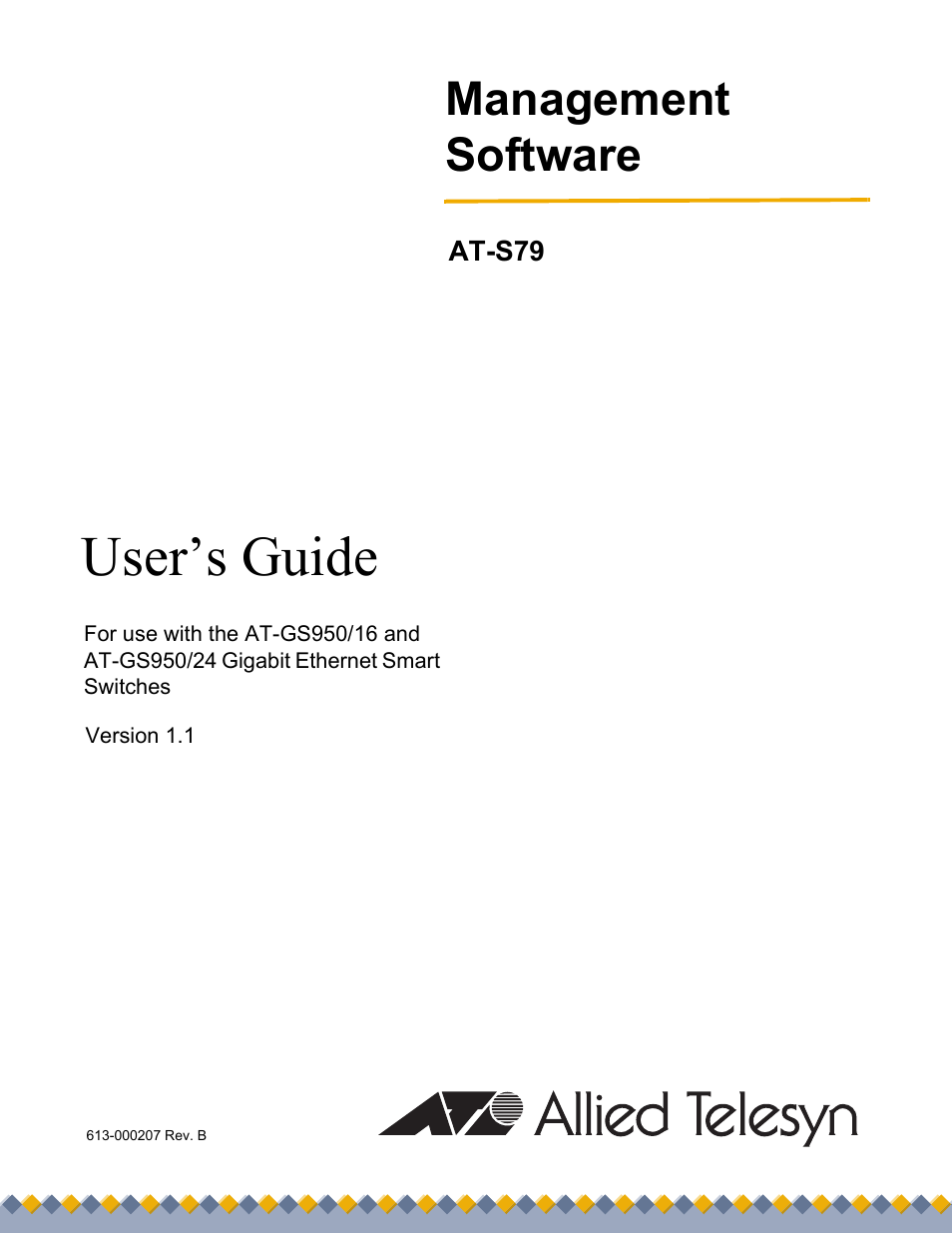 Allied Telesis AT-S79 User Manual | 242 pages