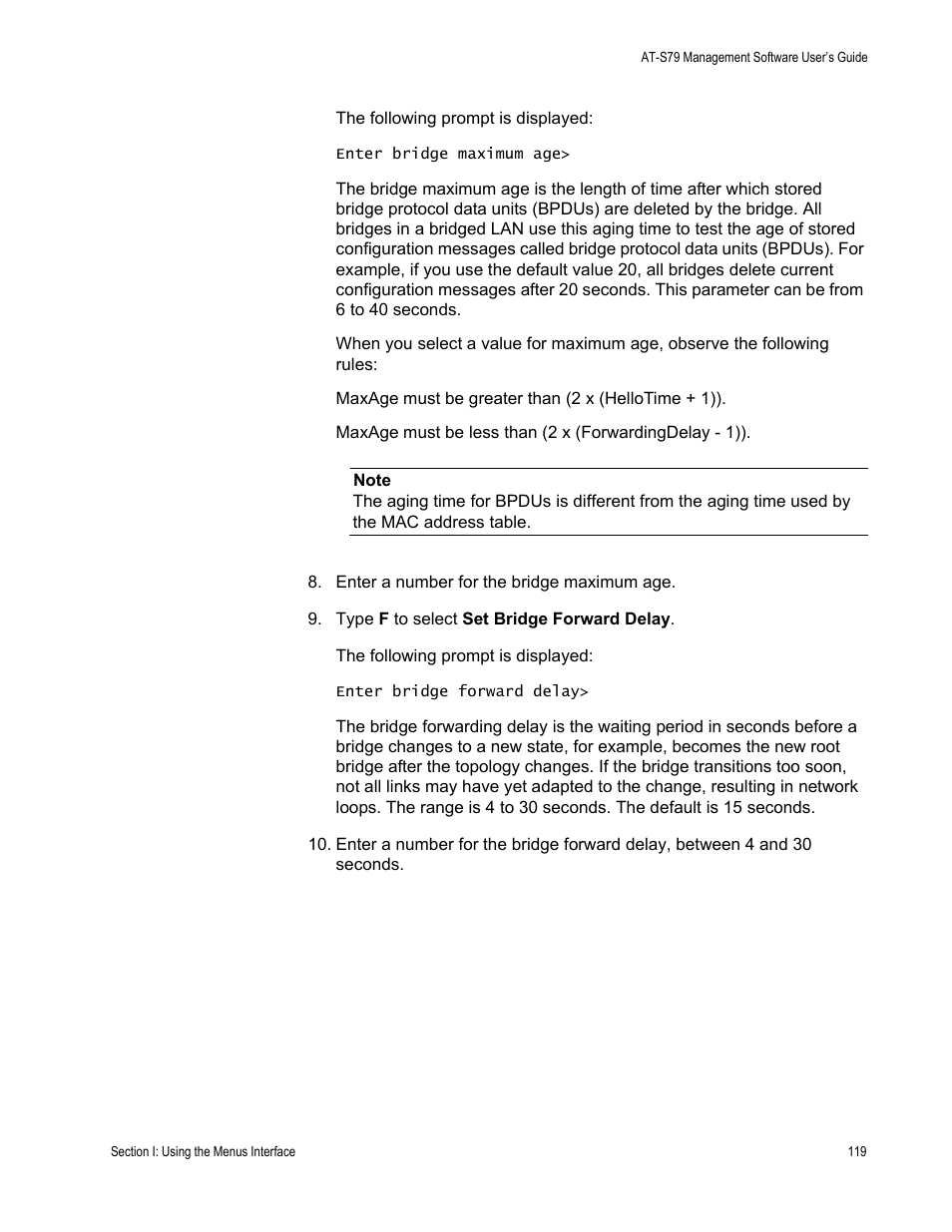 Allied Telesis AT-S79 User Manual | Page 119 / 242
