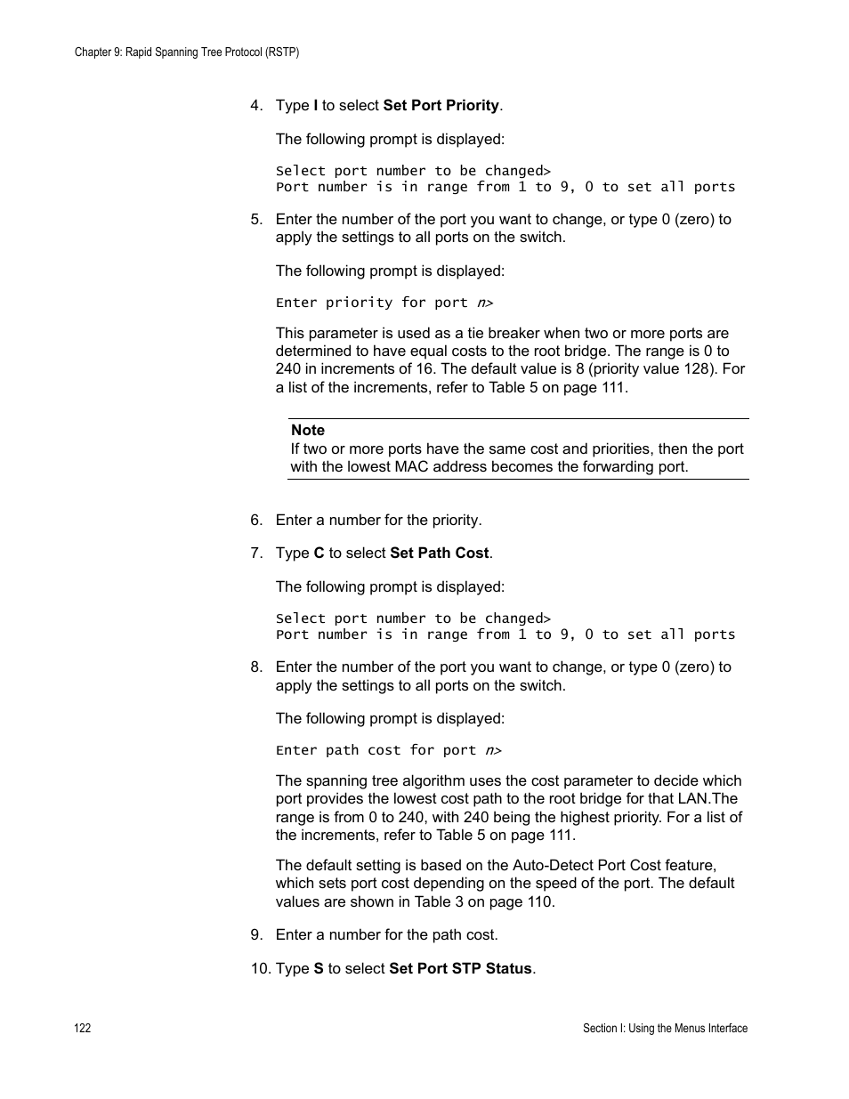 Allied Telesis AT-S79 User Manual | Page 122 / 242