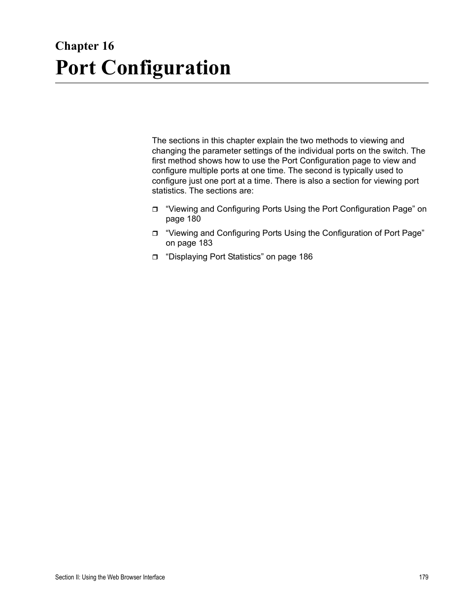 Chapter 16, Port configuration | Allied Telesis AT-S79 User Manual | Page 179 / 242