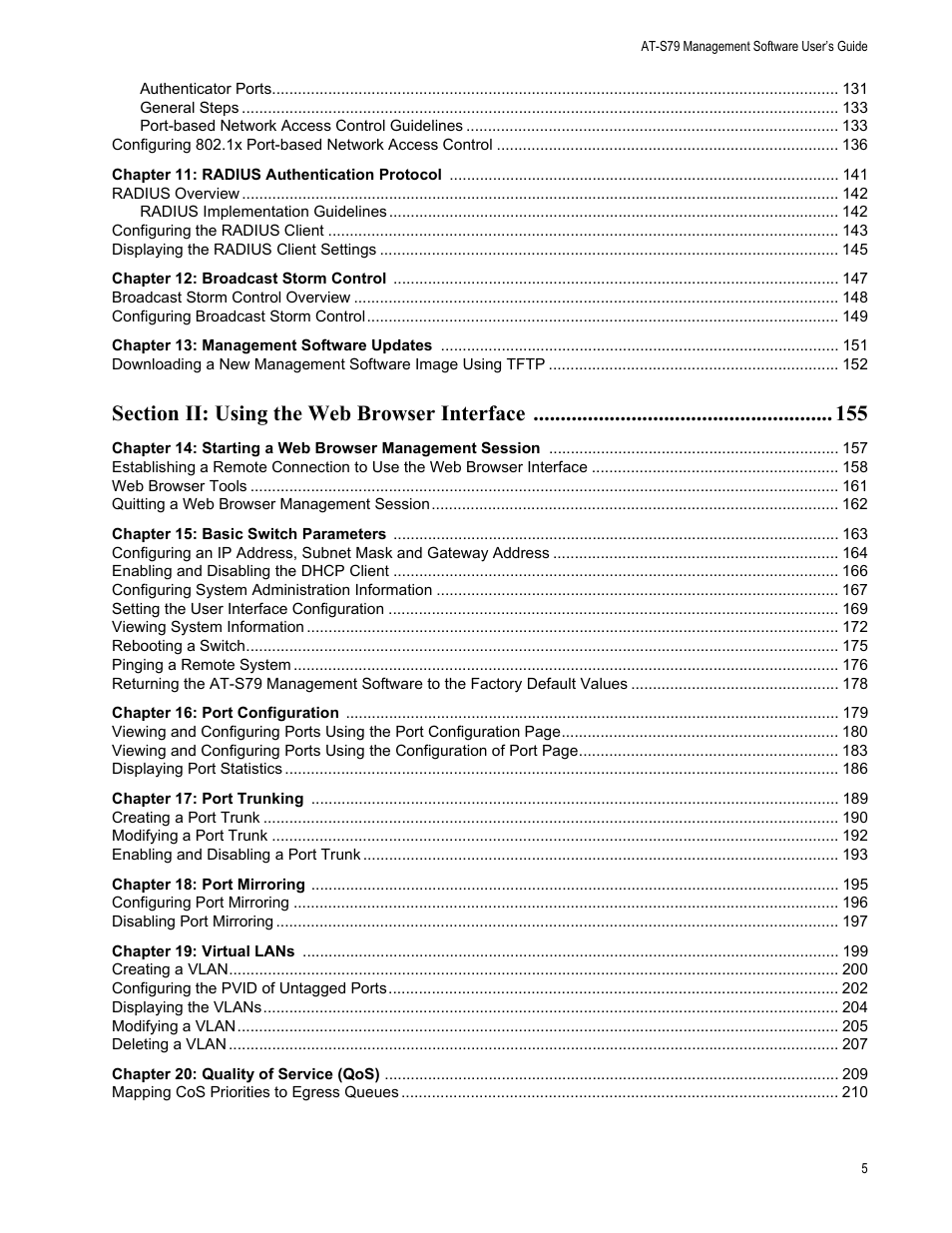 Allied Telesis AT-S79 User Manual | Page 5 / 242