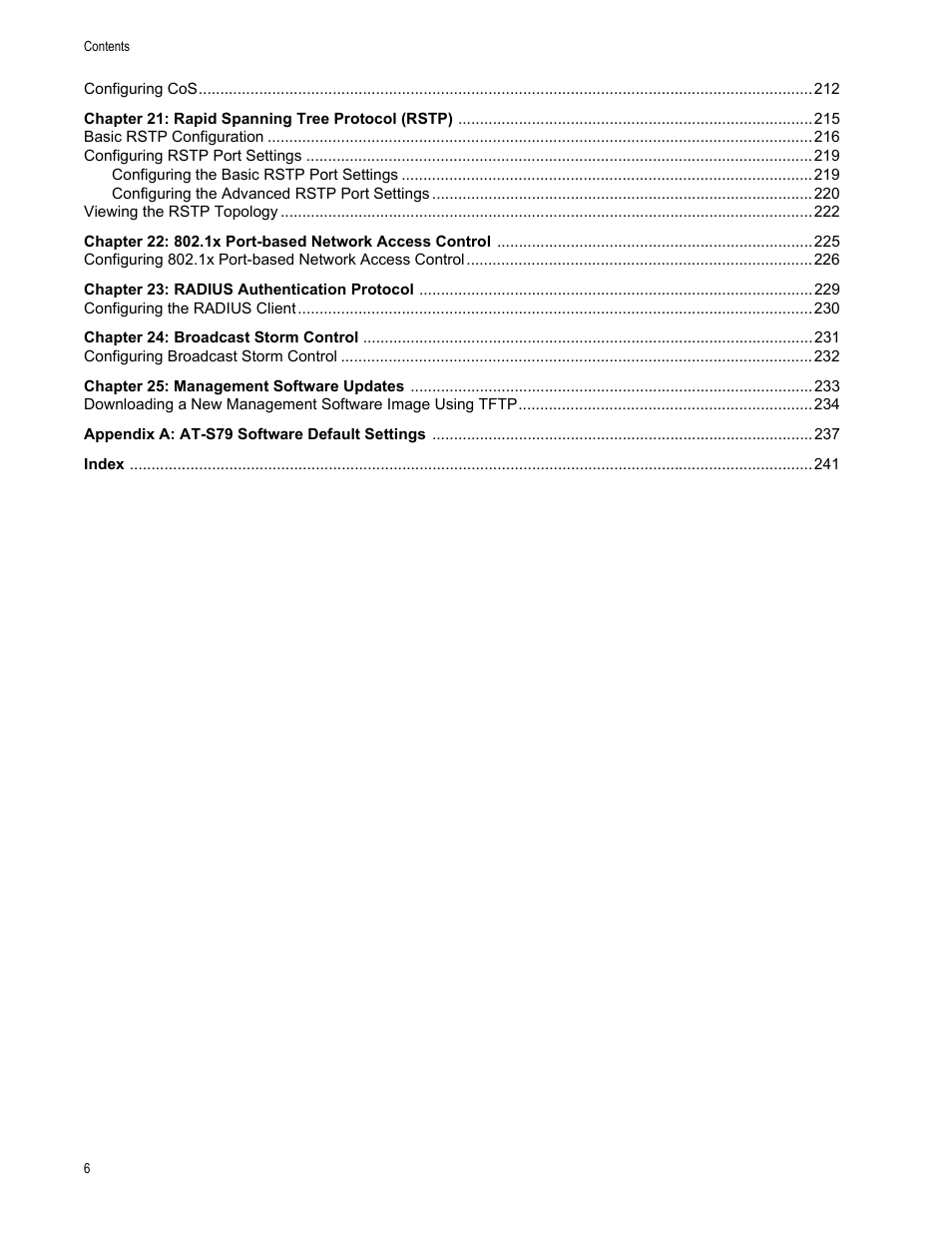 Allied Telesis AT-S79 User Manual | Page 6 / 242
