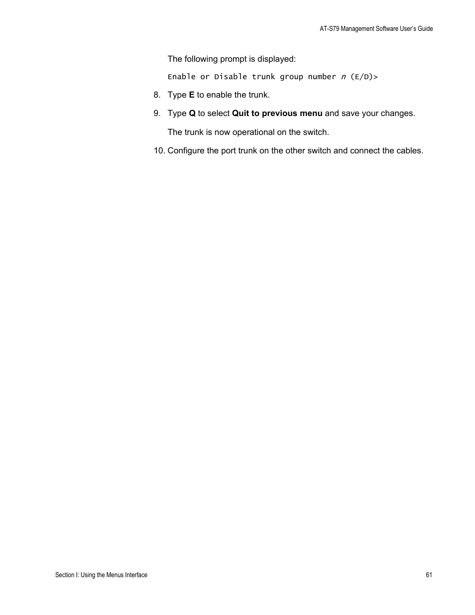 Allied Telesis AT-S79 User Manual | Page 61 / 242