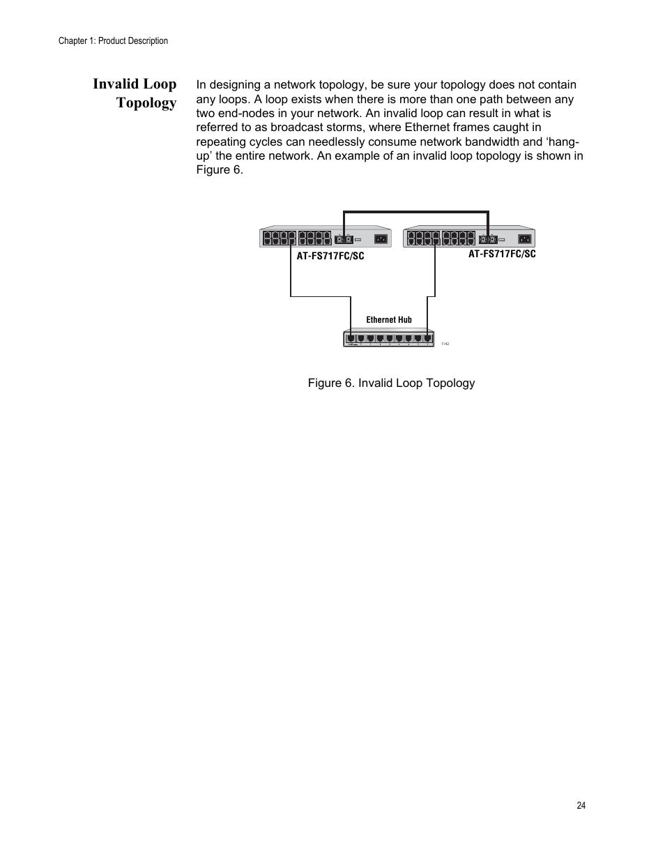 Invalid loop topology | Allied Telesis AT-FS717FC/SC User Manual | Page 24 / 69