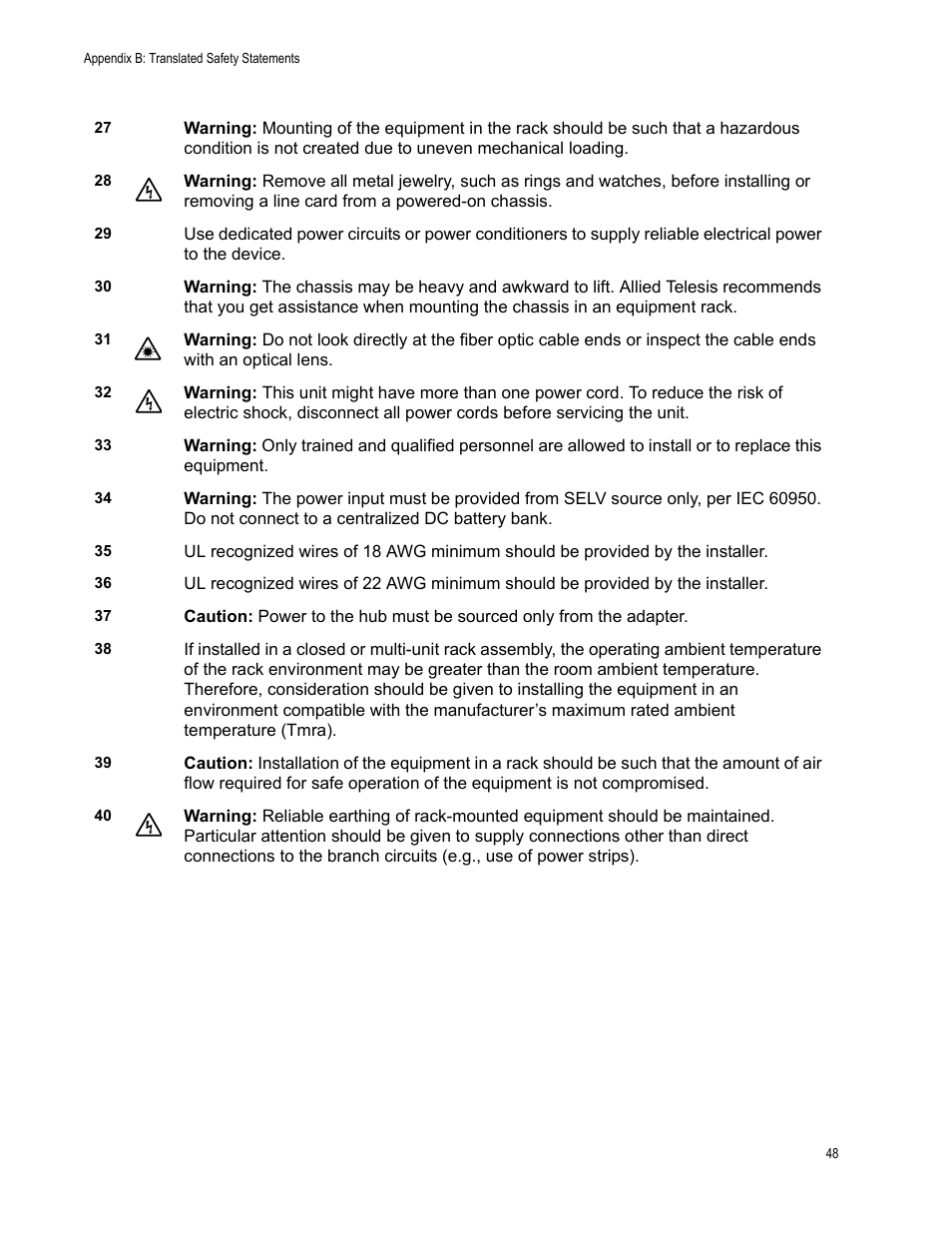 Allied Telesis AT-FS717FC/SC User Manual | Page 48 / 69