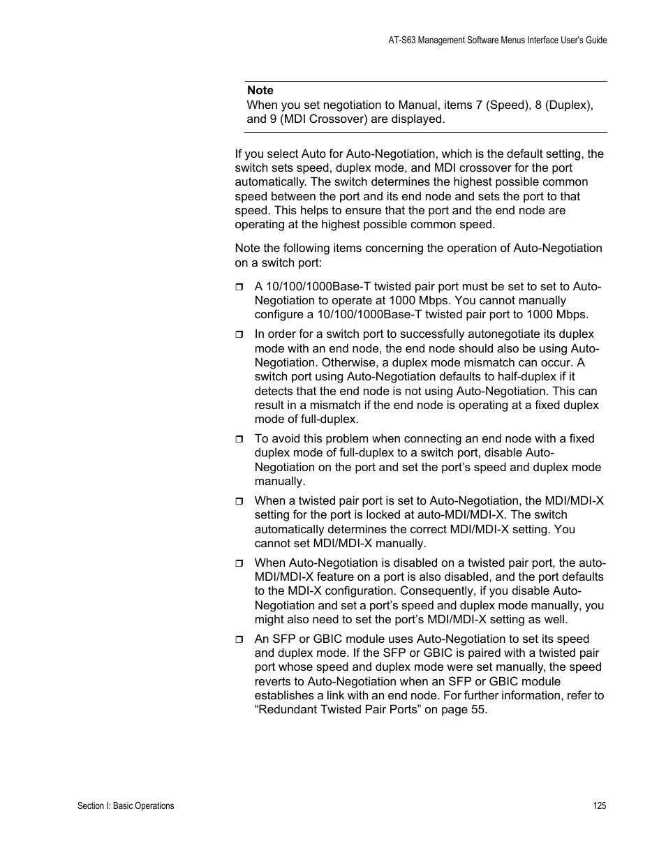 Allied Telesis AT-S63 User Manual | Page 125 / 942