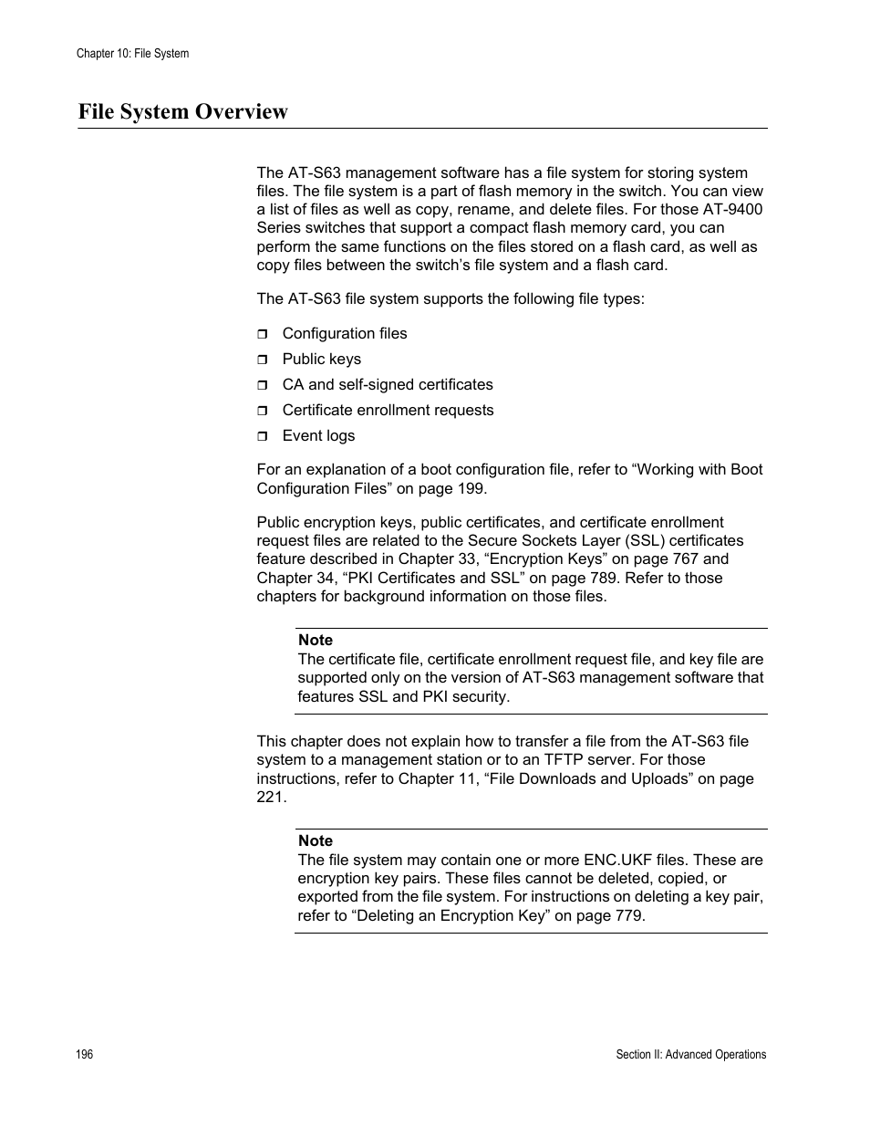 File system overview | Allied Telesis AT-S63 User Manual | Page 196 / 942