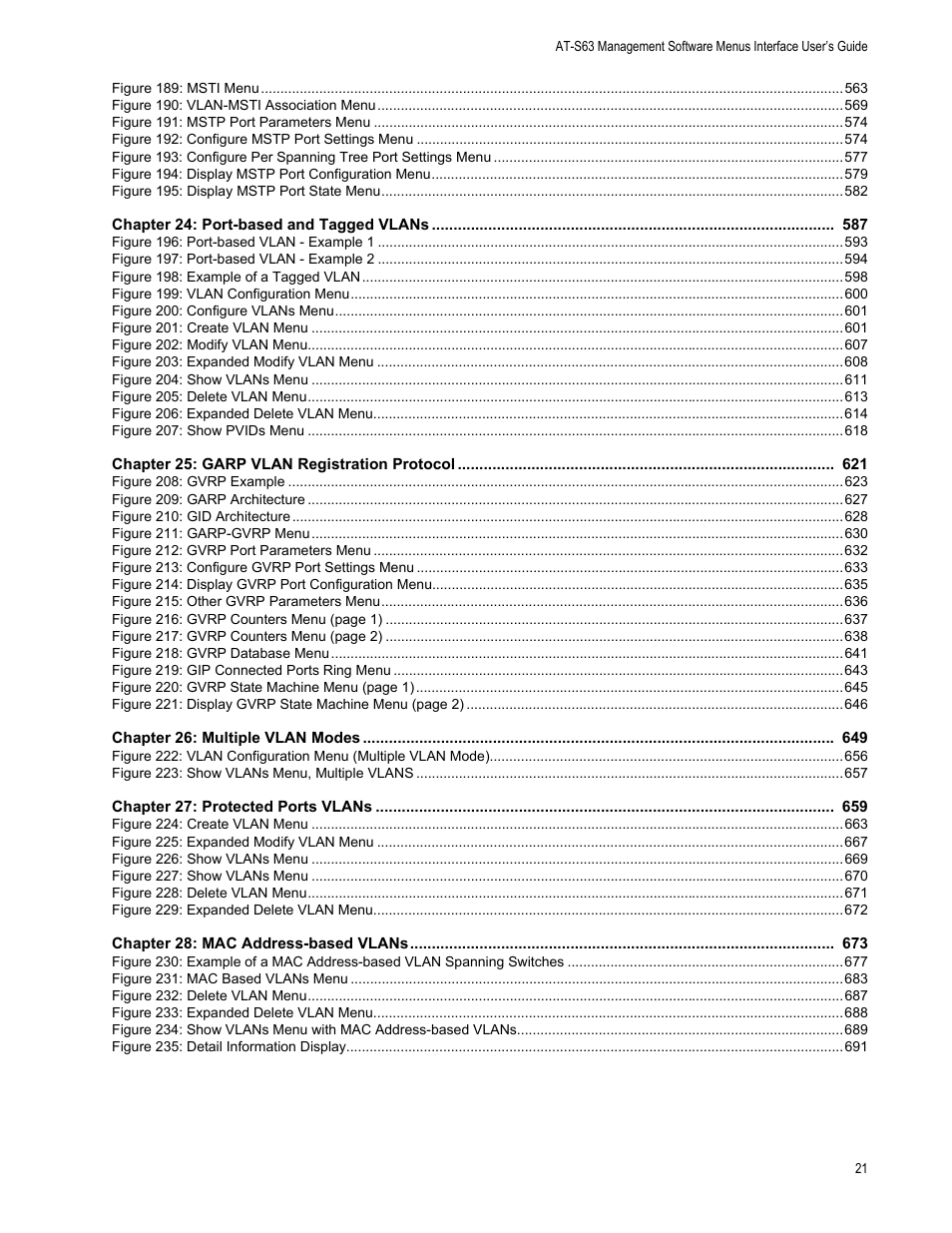 Allied Telesis AT-S63 User Manual | Page 21 / 942