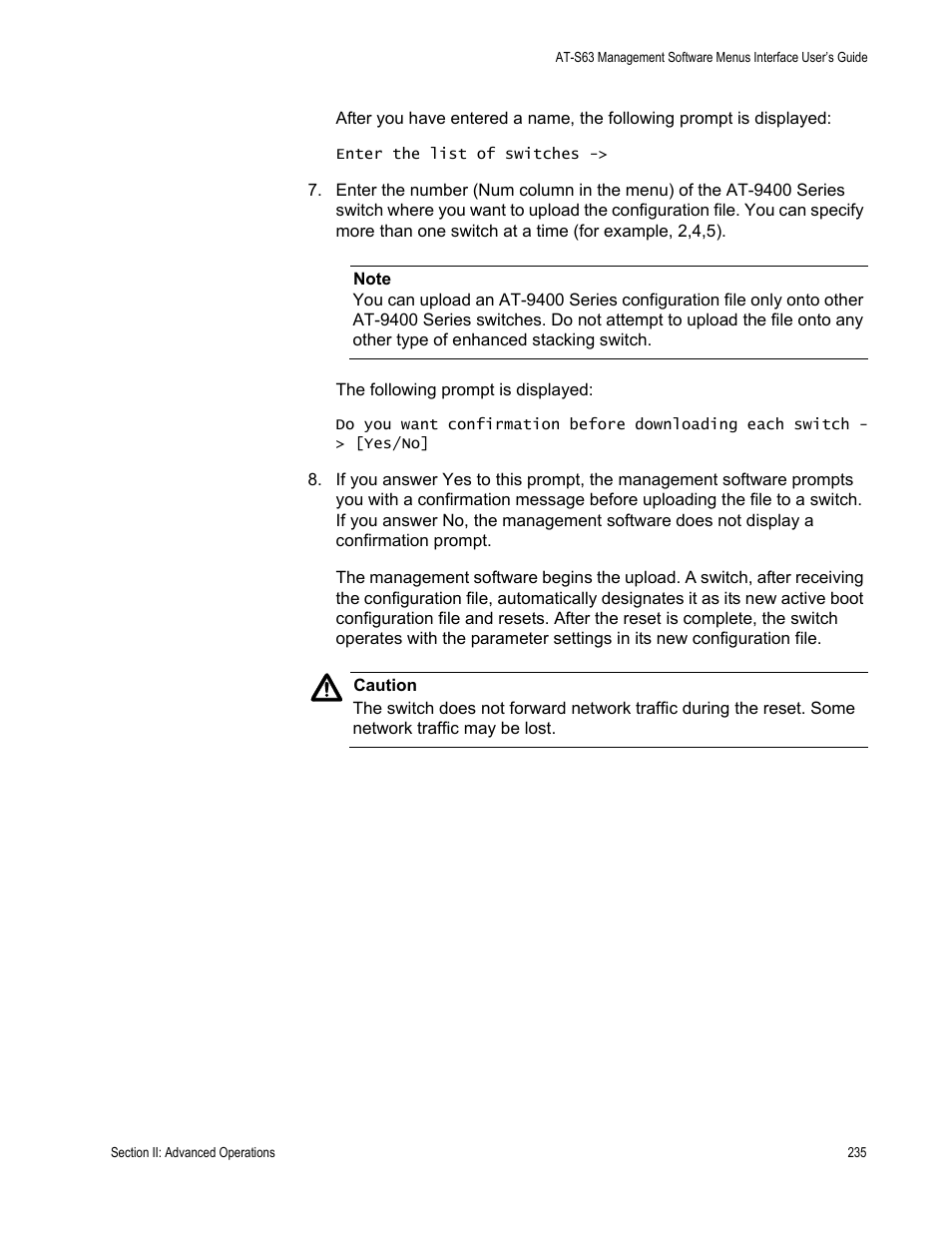 Allied Telesis AT-S63 User Manual | Page 235 / 942